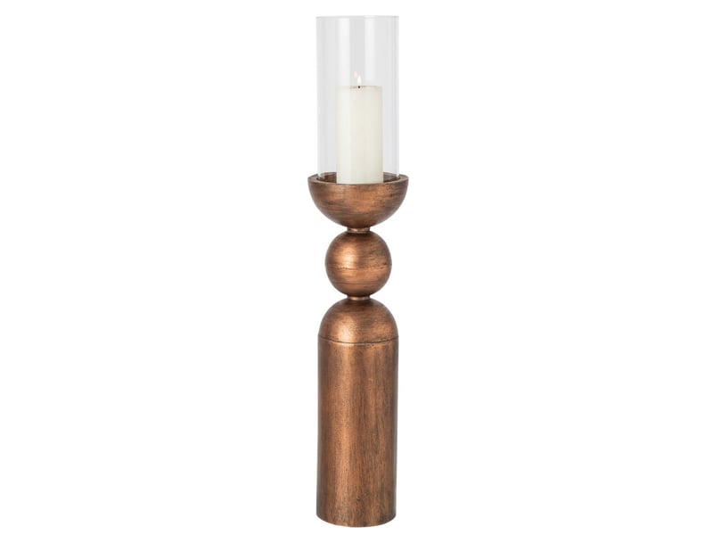  Photophore sur pied en métal damien 68cm bronze  - Conforama B