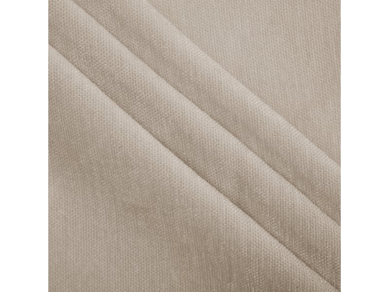  Canapé d’angle modulaire 4 places 330x143x88 cm, coussins lombaires et accoudoir, avec 1 pouf, tissu en chenille, café clair  - Conforama E