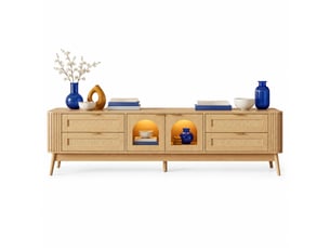 Meuble tv coloris naturel 180 cm MODENVIE  