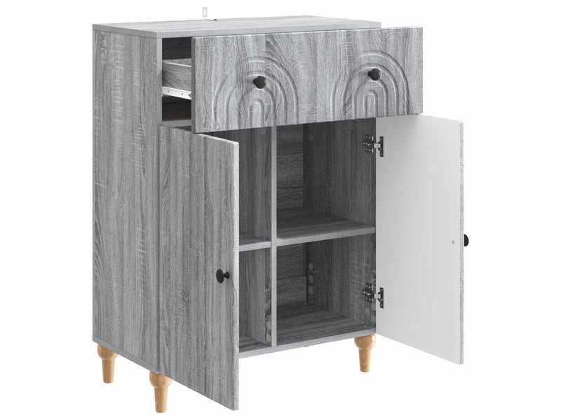  Buffet - bahut - meuble de rangement sonoma gris 66 x 34,5 x 90 cm bois d'ingénierie  - Conforama E