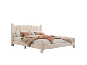 Lit 2 places 180x200 cm MAISENTIEL coloris beige