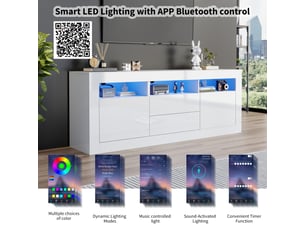 Meuble tv coloris blanc 160 cm <strong></strong> <strong></strong>