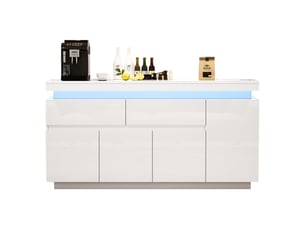Buffet 4 porte(s)  2 tiroir(s)  Fay Lum - 140 cm coloris blanc 
