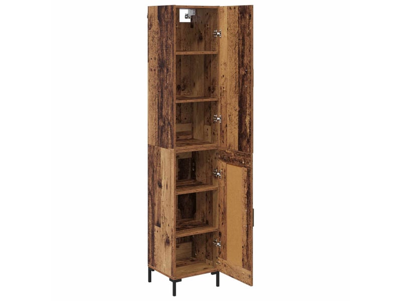 Buffet - haut armoire bois ancien 34,5 x 34 x 180 cm bois d'ingénierie - Conforama E