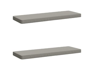 Lot de 2 coussins de banc, coussins d'assise vught 100 % polyester gris cf57983