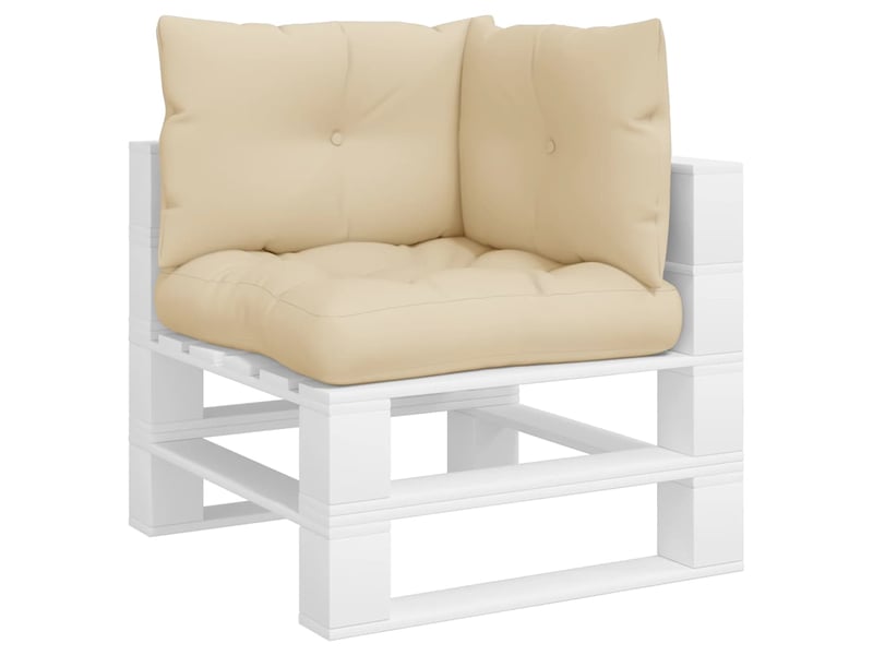  Lot de 3 coussins de palette, coussins de canapé beige tissu cf59656  - Conforama C