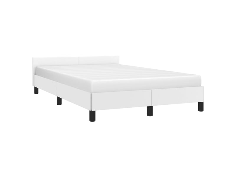 Lit double- lit adulte - cadre de lit sans matelas blanc 120x190 cm similicuir - Conforama C