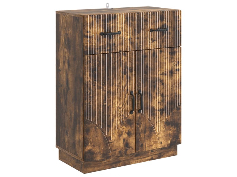  Buffet - bahut - meuble de rangement chêne fumé 66 x 34,5 x 87 cm bois d'ingénierie  - Conforama A