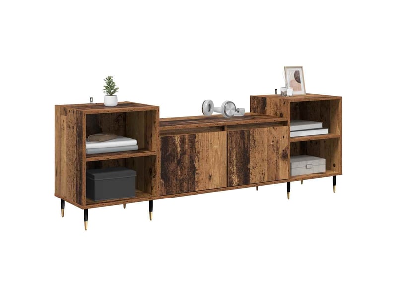  Meuble tv - banc tv - meuble de rangement 160 x 35 x 55 cm bois ancien bois d'ingénierie  - Conforama C