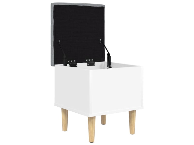  Banc chambre, banc de rangement blanc 42x42x46 cm bois d'ingénierie  - Conforama D