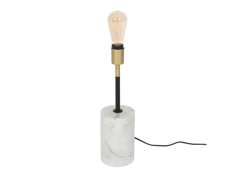  Lampe à poser en marbre caramia 40cm blanc  - Conforama B