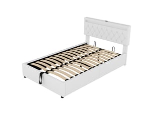 Lit avec rangement 140x200 cm    coloris blanc