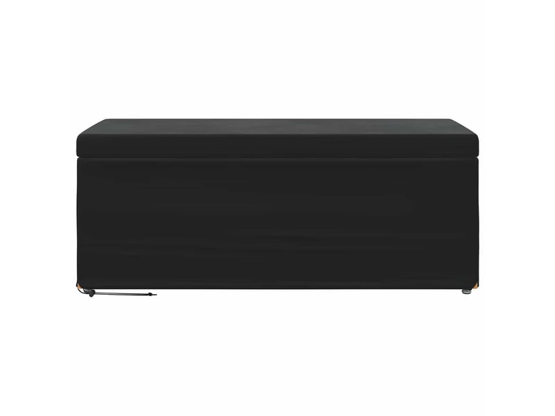 Tabouret bas, ottoman noir 101x41x40 cm velours et bois composite - Conforama D