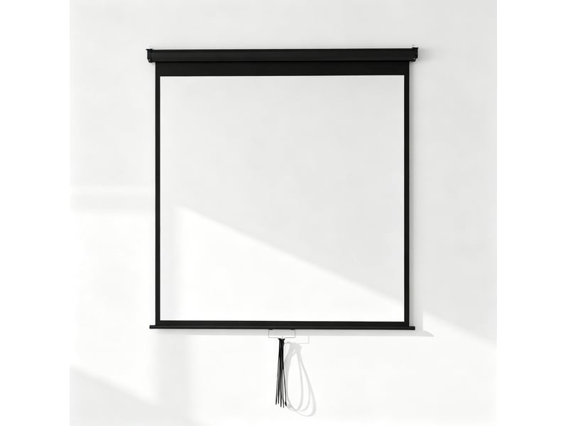  Écran de projection 85 pouces 146 x 146 cm – noir – format 1:1 4k hd, réglage de hauteur mural  - Conforama A