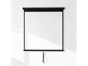 Écran de projection 85 pouces 146 x 146 cm – noir – format 1:1 4k hd, réglage de hauteur mural