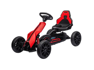 Kart à pédales 100x58x58,5 cm siège réglable plastique rouge