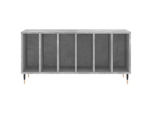 Armoire à disques classique avec grand espace de rangement 100 x 38 x 48 cm en bois d'ingénierie gris béton 02_0049143