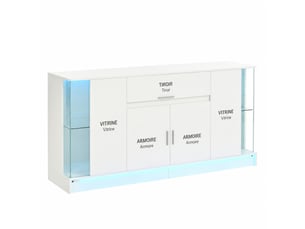 Buffet 6 porte(s)  1 tiroir(s)   - 150 cm coloris blanc 