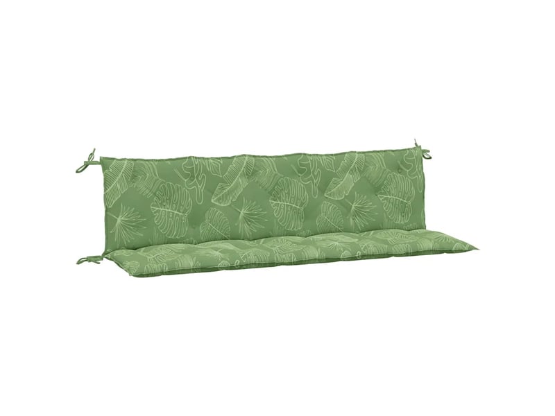  Lot de 2 coussins de banc jardin, coussins d'assise motif de feuilles tissu oxford cf58729  - Conforama A