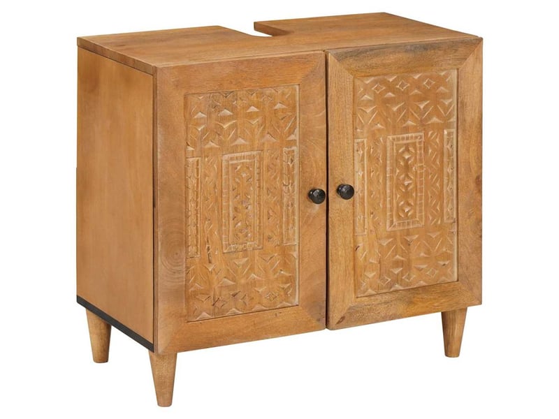  Cabinet de salle de bain, armoire salle de bain marron clair 62 x 33 x 58 cm cf65385  - Conforama B