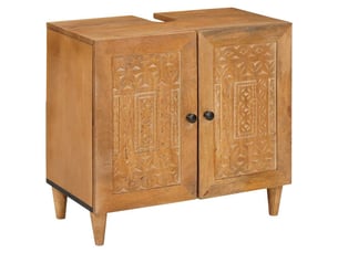 Cabinet de salle de bain, armoire salle de bain marron clair 62 x 33 x 58 cm cf65385