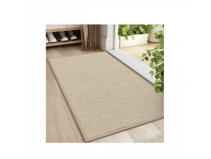 Tapis d'entrée intérieur kaki 60x90 cm, antidérapant et absorbant, lavable, idéal pour couloir, cuisine, entrée