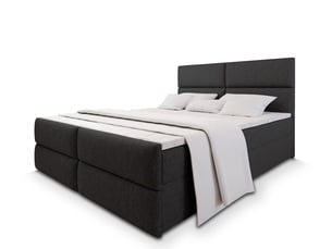 Lit avec rangement 140x200 cm <strong>MASSENO</strong> <strong></strong> coloris noir