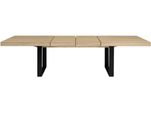 Table De Jardin Cordoba Phoenix – 6 Places – Acier Blanc Anti-UV Et Anti-rouille – Style Industriel – Avec Trou Parasol