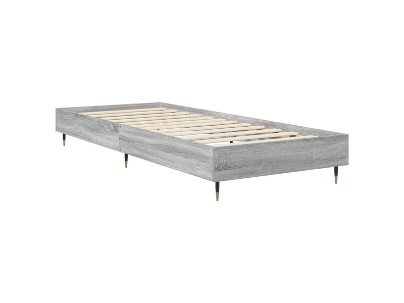  Lit simple- lit adulte -  cadre de lit sonoma gris 80 x 200 cm bois d'ingénierie  - Conforama B