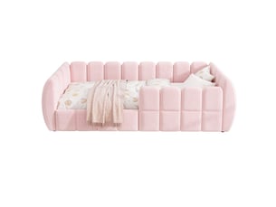 Lit 2 places 90x200 cm coloris rose