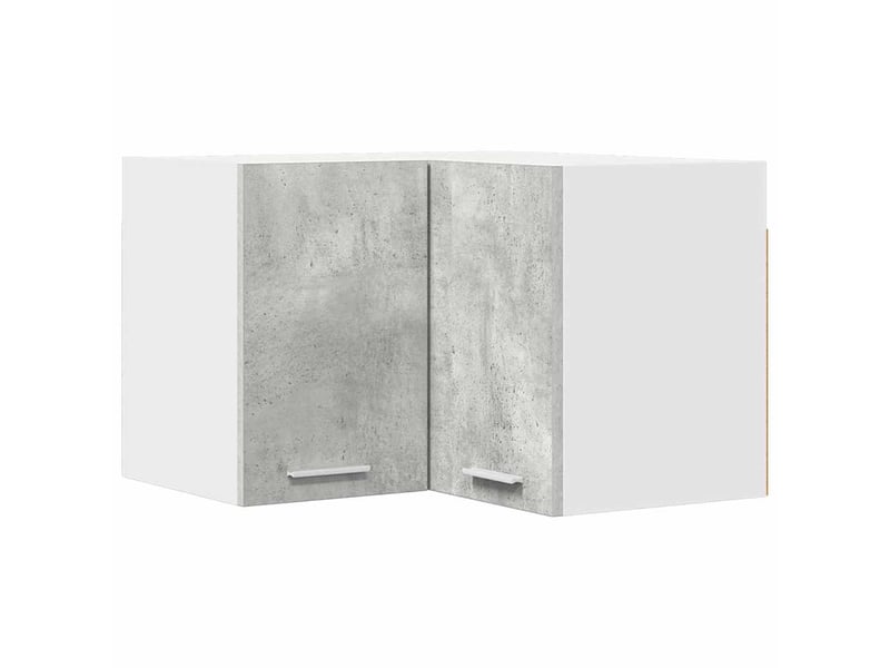 Meuble de rangement, armoire suspendue gris béton et blanc 57x57x40cm - Conforama A