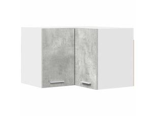 Meuble de rangement, armoire suspendue gris béton et blanc 57x57x40cm
