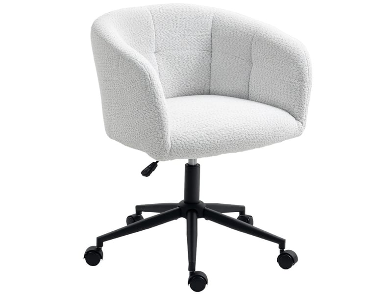  Chaise de bureau alren fauteuil pivotant rembourré crème noir  - Conforama A