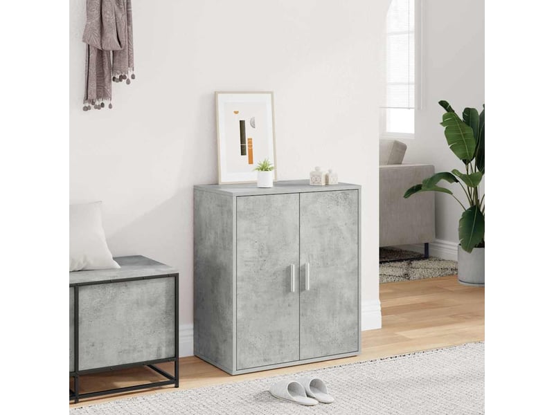  Meuble à chaussures, armoire à chaussures 60x35x70 cm gris béton shl163  - Conforama B