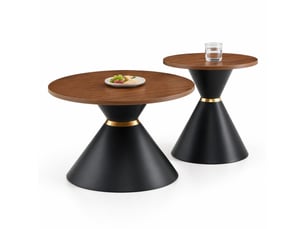 Table basse rond(e) coloris bicolore VLIVRA