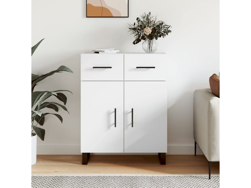  Buffet - bahut - meuble de rangement blanc 69,5x34x90 cm bois d'ingénierie  - Conforama B