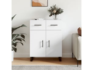 Buffet - bahut - meuble de rangement blanc 69,5x34x90 cm bois d'ingénierie