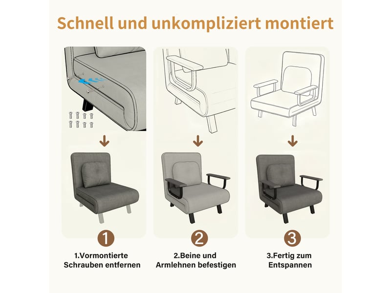  Fauteuil de relaxation 185 cm fonction lit, dossier 5 positions  - Conforama D