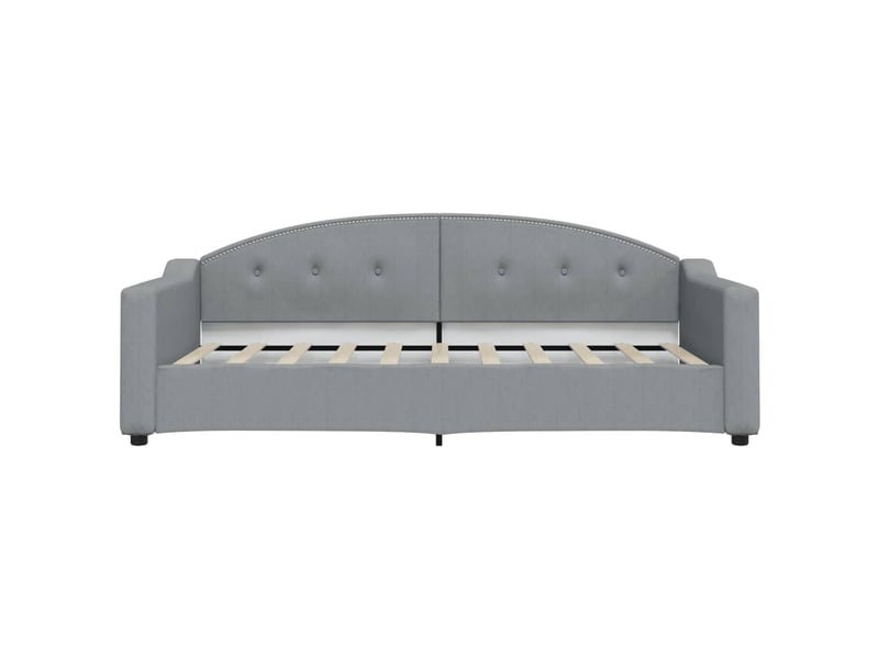  Lit simple- lit adulte -  lit de repos sans matelas gris clair 90x190 cm tissu  - Conforama B
