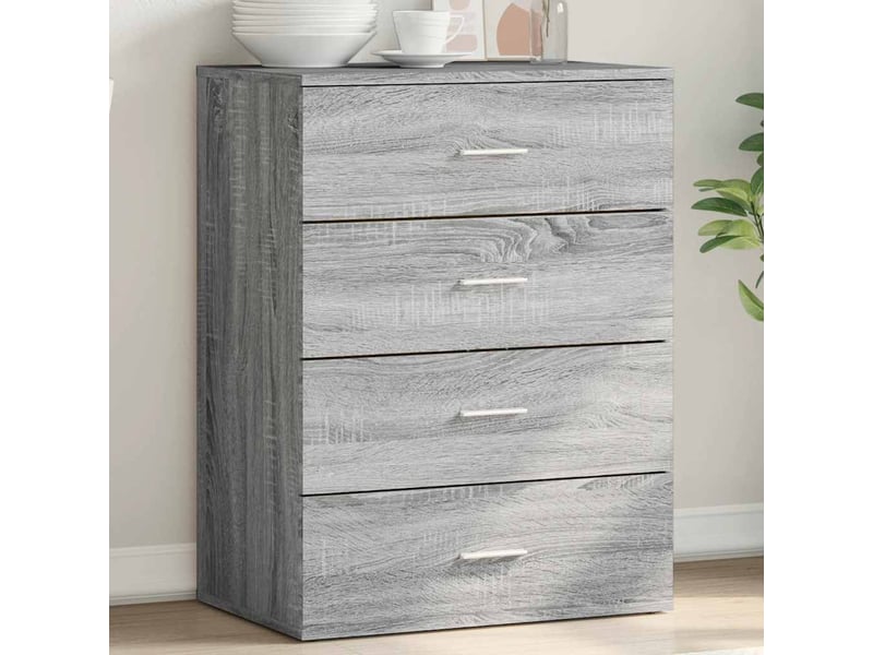  Buffet - bahut - meuble de rangement sonoma gris 60x39x80 cm bois d'ingénierie  - Conforama B