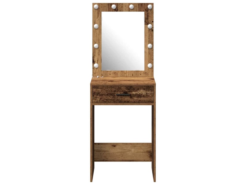 Coiffeuse, table de toilette bois ancien 50x41x135 cm shl43208 - Conforama E
