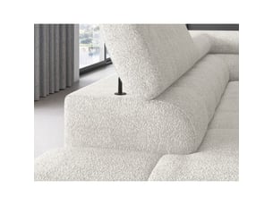 Canapé d'angle gauche convertible blanc alpin 5 places ferrum avec couchage 276x93x200cm