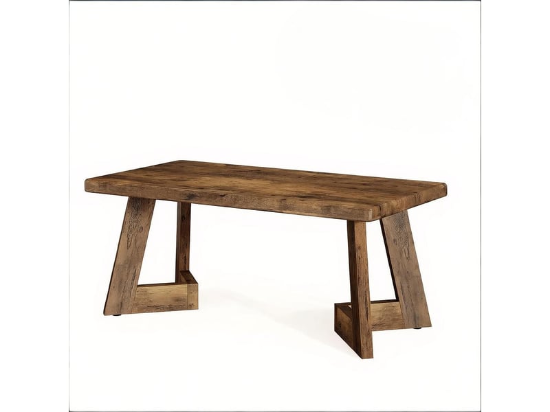 Table basse rectangulaire pour salon en panneaux de particules 120×60×51 cm marron rustique - Conforama A