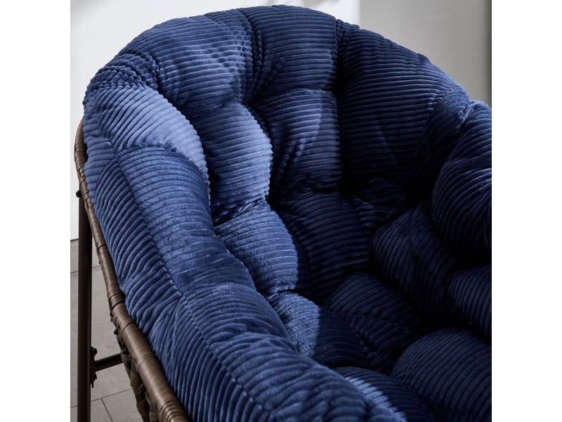 Fauteuil de jardin rotin d’extérieur assise rembourrée dossier fauteuil à bascule - Conforama C