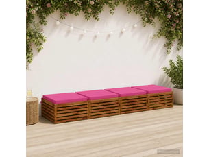 Lot de 4 coussins de siège, coussins d'assise soest 100 % polyester rose cf60491