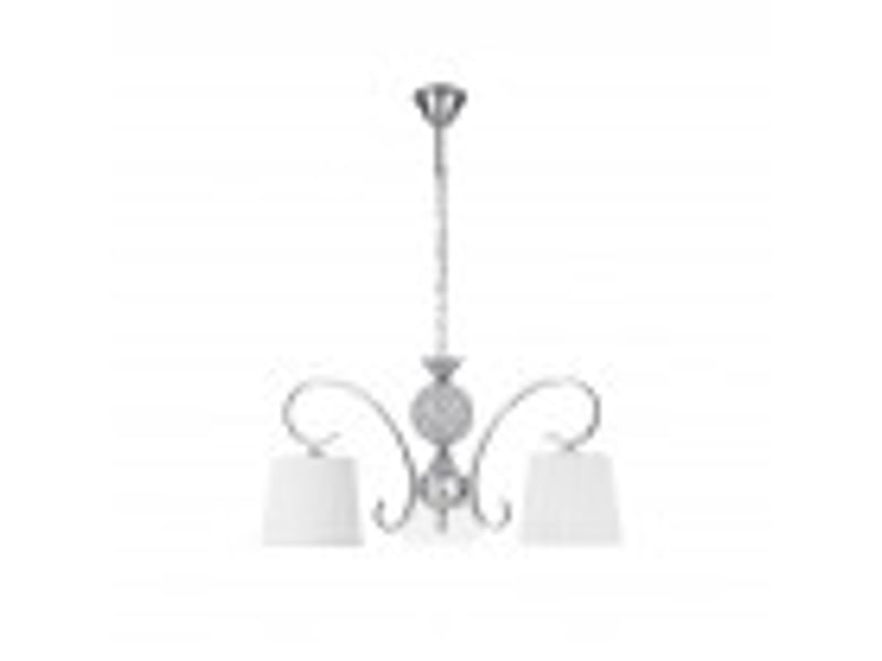  Fabrilamp bogota, lampe classique, 3xe14, chromé et blanc, 55-76 x 57 x 57 cm 201553020 - Conforama B