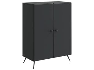 Buffet - bahut - meuble de rangement noir 66 x 34,5 x 90 cm bois d'ingénierie