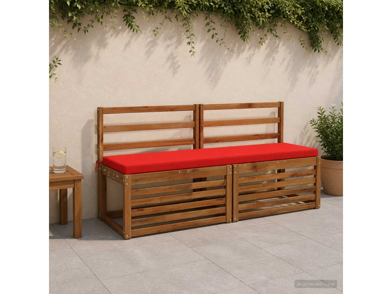 Coussin de banc, coussin d'assise, coussin de canapé soest 100 % polyester rouge 160 x 40 x 5 cm cf53516 - Conforama B