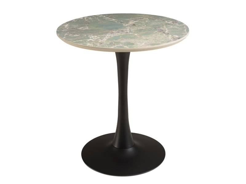 Icare - ensemble n°3: table bistrot d70cm en céramique marbré vert  - Conforama A