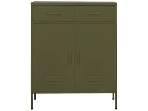 Armoire de rangement, rangement bureau vert olive 80x35x101,5 cm acier shl69